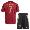 Conjunto (Camiseta+Pantalón Corto) Bélgica De Bruyne 7 Primera Equipación Euro 2024 - Niño